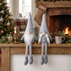 Alternative view of Nordic Standing Christmas Plush Gnome Figurine