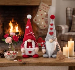 Alternative view of Handmade Valentine's Day Plush Gnome Couple with Love Letter Envelope