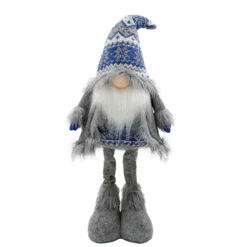 Nordic Standing Christmas Plush Gnome with Knitted Hat