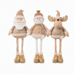 HOME插图3 Wholesale Standing Christmas Plush Santa Snowman Reindeer Figurine